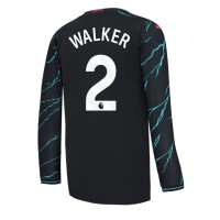 Manchester City Kyle Walker #2 Tretí futbalový dres 2023-24 Dlhy Rukáv